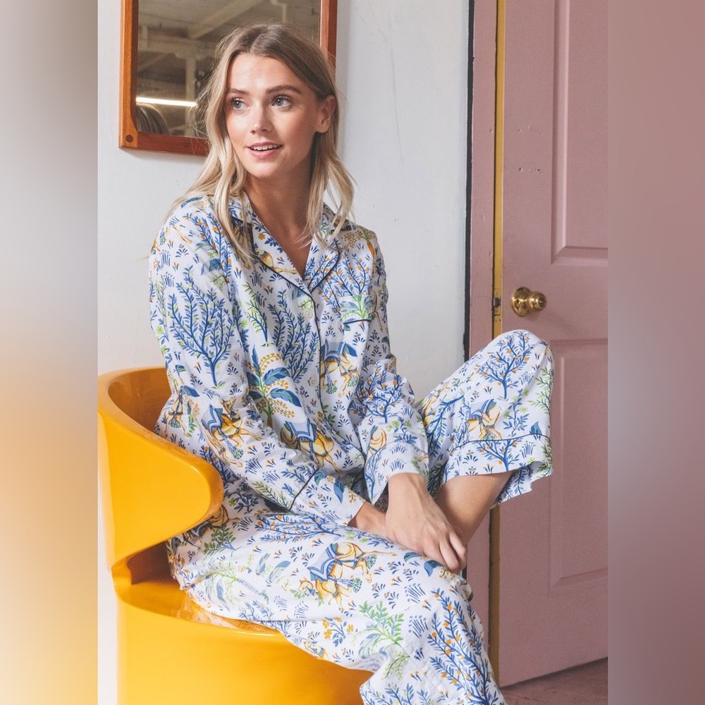 Printfresh Camel’s Courtyard Long Sleep Set cloud - 3X